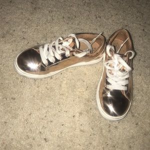Gold girl sneakers